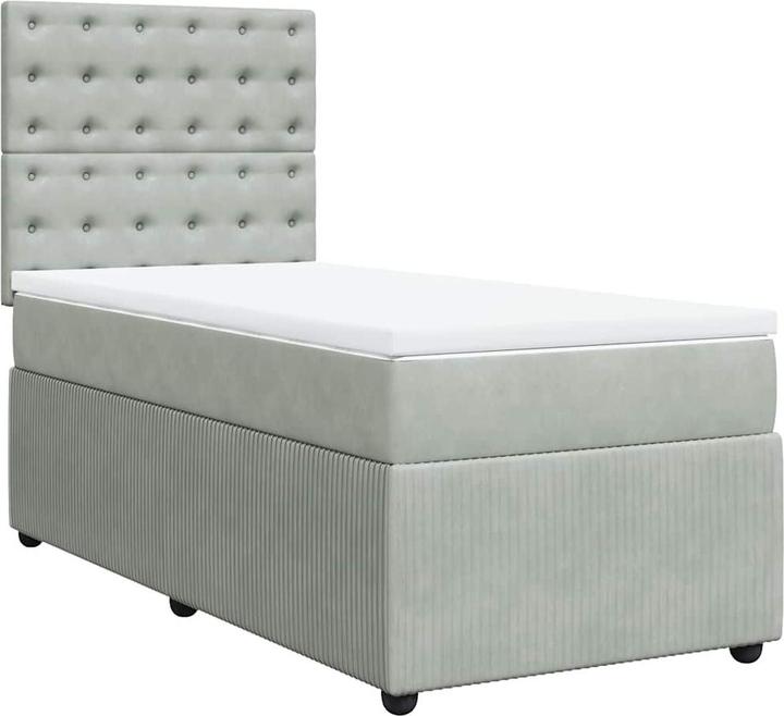 Actual product image vidaXL Bo x spring bed with mattress 120 x 190 cm velvet (120 x 190 cm)