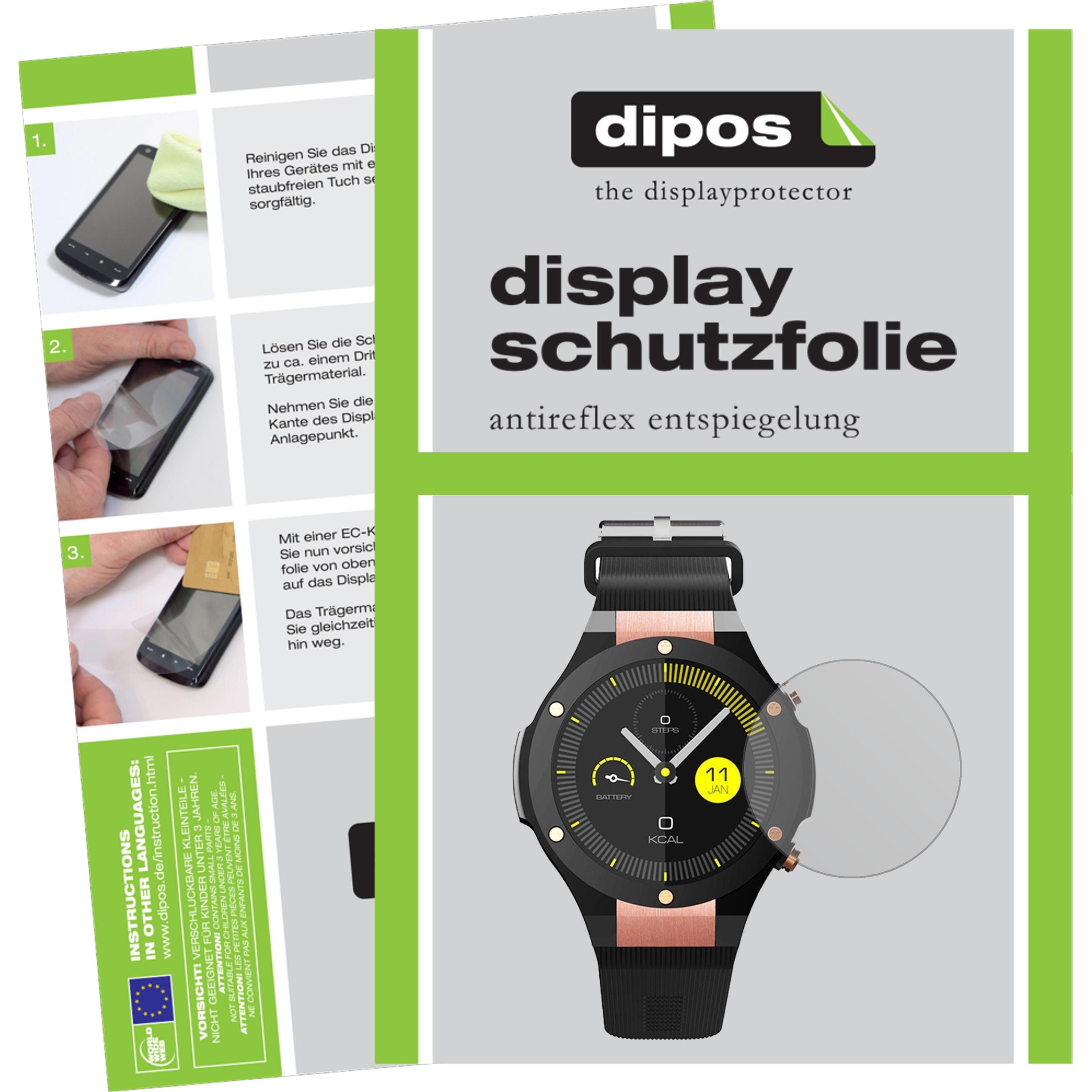 Dipos Displayschutzfolie Antireflex, Smartwatch Schutzfolie, Transparent