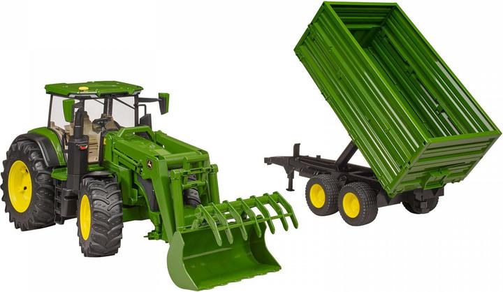 Actual product image Bruder John Deere 7R 350 with front loader & trailer
