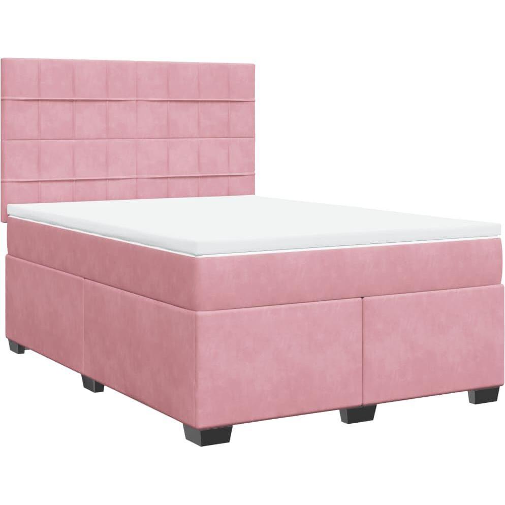Thumbnail - VidaXL, Bett, Bo x springbett mit Matratze 140 x 200 cm Samt (140 x 200 cm)