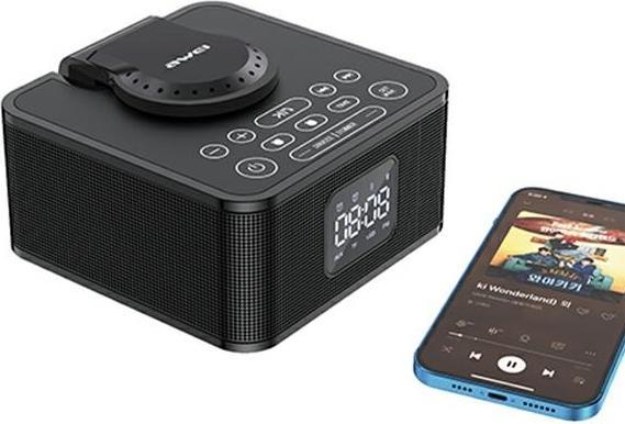 Actual product image Awei Y332 black speaker (12 h, Electrical connection)