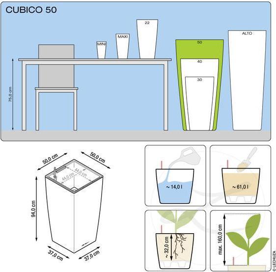 Produktbild Lechuza Cubico (50 cm)