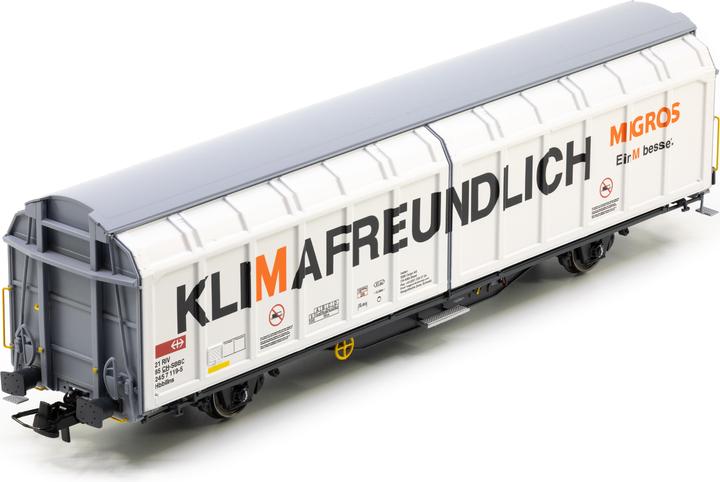 Image du produit Lemke SBB 2-achsiger Schiebewandwagen Hbbillns Migros Ep.VI (Piste H0)