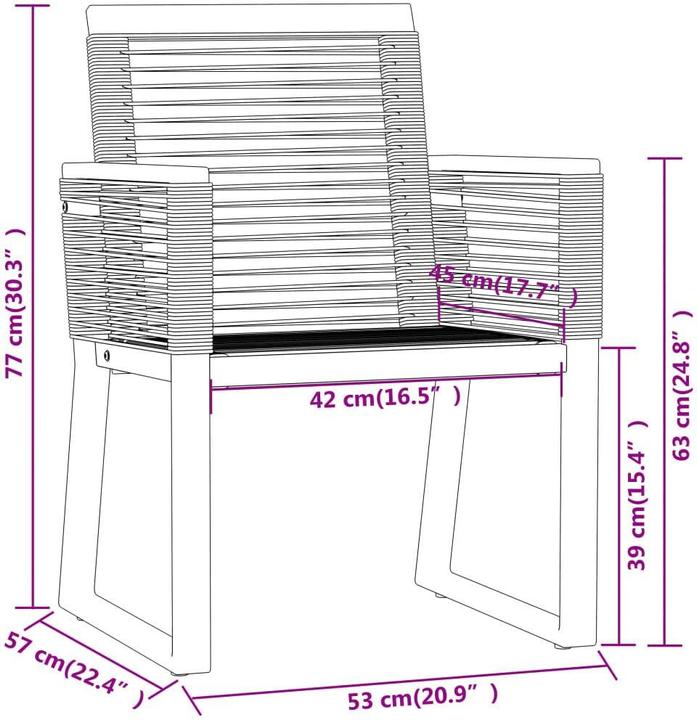 Produktbild vidaXL Garten-Essgruppe (80 x 80 x 74 cm)