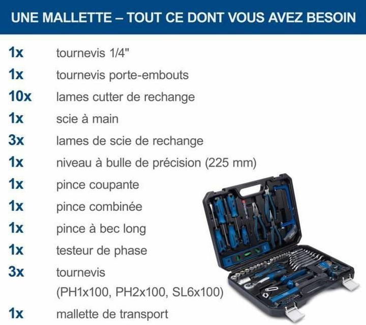 Image du produit Scheppach Werkzeugkoffer-Set (97 pièces)