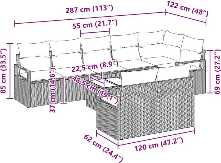 Immagine prodotto vidaXL Outdoor-Sofa