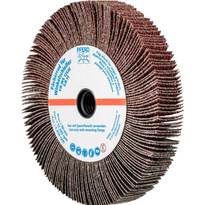 Pferd, Schleifmittel, Lamellenschleifrad für Winkelschleifer FR WS Ø 125x20mm 5/8-11 A40 universelle Anwendung (40)