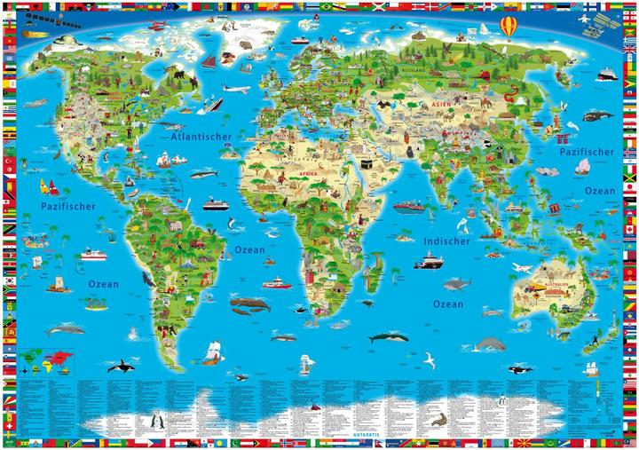 Children's world map