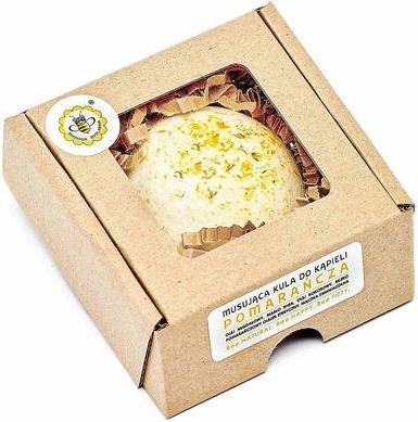 Actual product image Miodowa Mydlarnia Fizzing Bath Ball Orange 80g