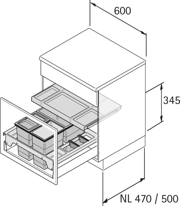 Actual product image Hettich InsertFlex 600 (18 l)