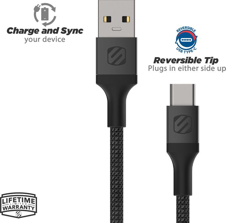 Immagine prodotto Scosche Strikeline Premium USB-A a USB-C cavo 0.3m (0.30 m, USB 2.0)