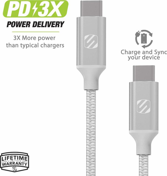 Image du produit Scosche Strikeline Premium câble USB-C, 3m (3 m, USB 3.0, 60 W)