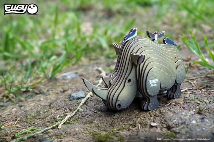 Produktbild Eugy Nashorn - 3D Karton Figuren Modellbausatz