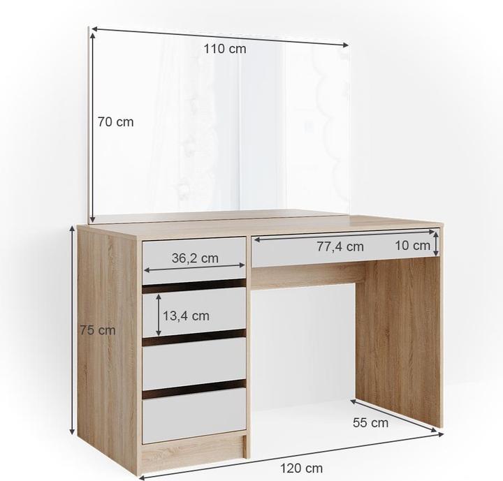 Produktbild Vicco Sherry mit Spiegel (120 x 75 x 55 cm)
