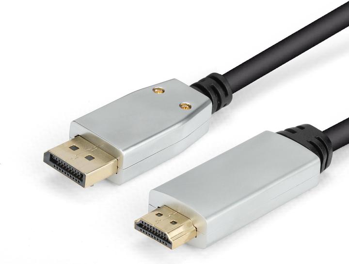 Actual product image Montiss Montis Cable DisplayPort v1.4 - HDMI v2.0 MT040 1 8 m Black Silver (1.80 m)