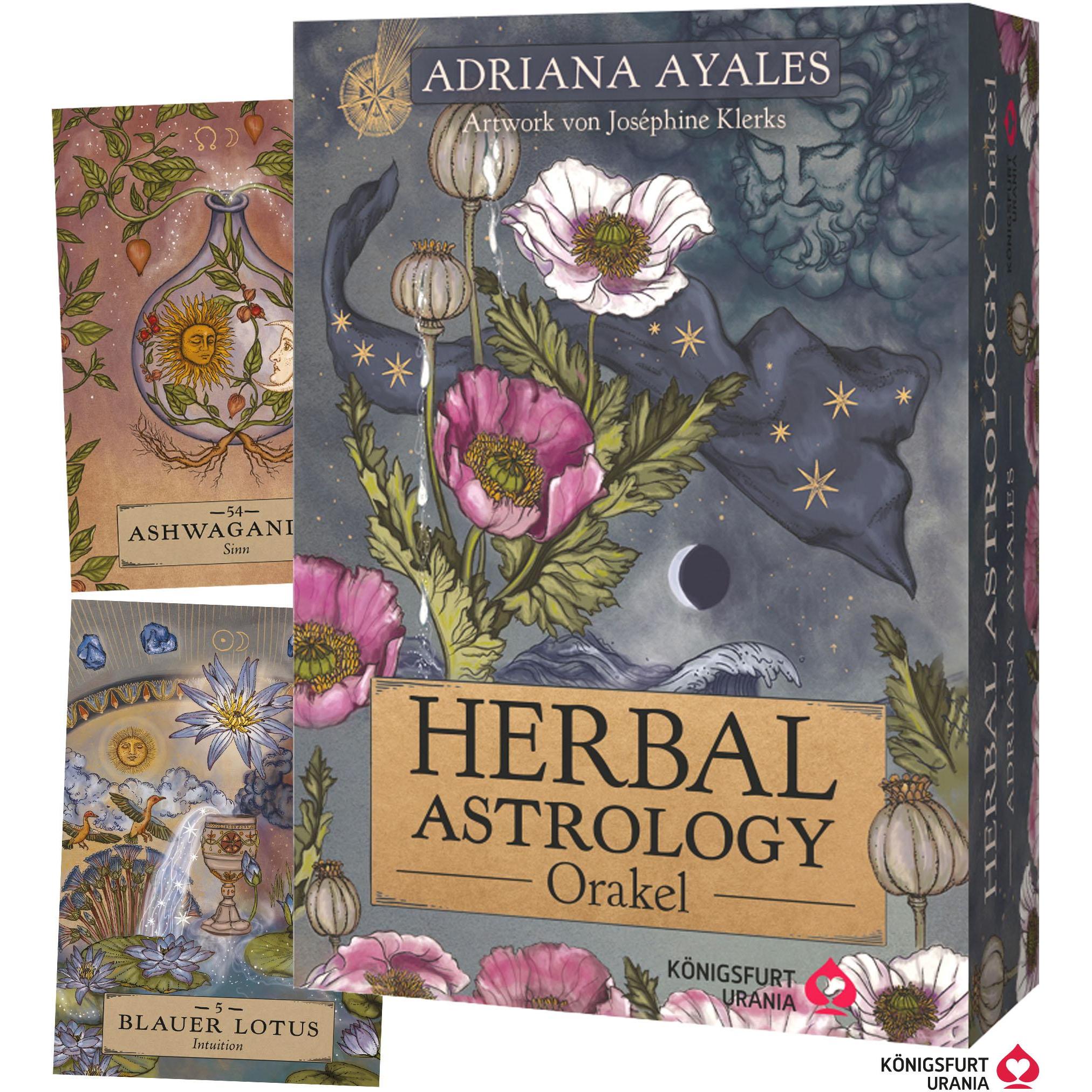 Herbal Astrology Orakel: 55 Karten mit Botschaften und Anleitungen, Ratgeber von Adriana Ayales, Joséphine Klerks