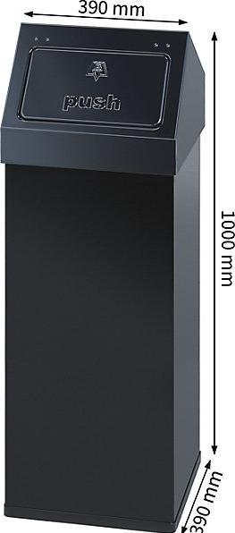 Immagine prodotto kaiserkraft Cestino per materiali riciclabili con coperchio a pressione (110 l)