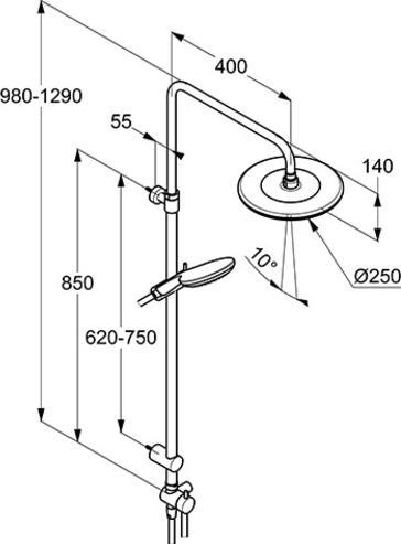Produktbild Kludi Dual-Shower-System FRESHLINE DN 15 chrom