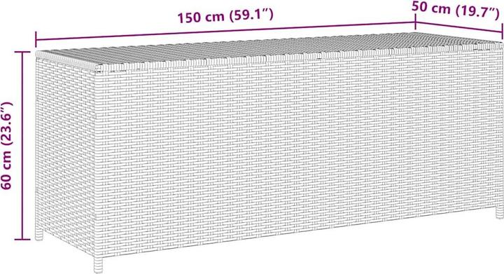 Actual product image vidaXL Garten-Aufbewahrungsbox