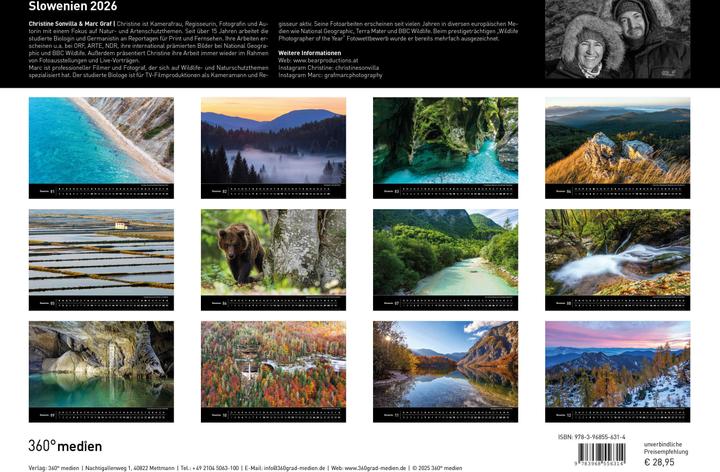 Produktbild Slowenien Premiumkalender 2026 (50 x 35 cm)