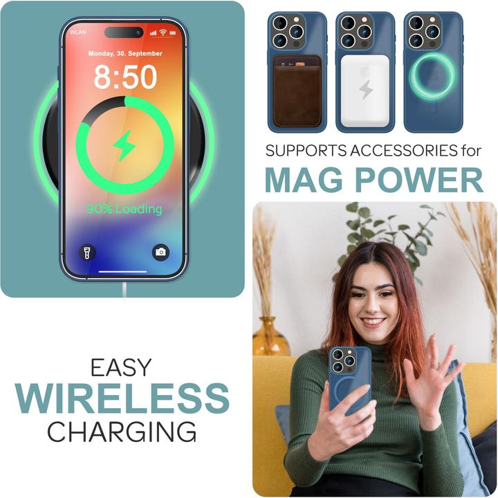 Produktbild Nalia Matte Hybrid Hülle mit MagSafe Funktion (Apple iPhone 16 Pro Max)