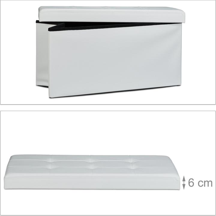 Actual product image Relaxdays Bench storage space (76 cm)