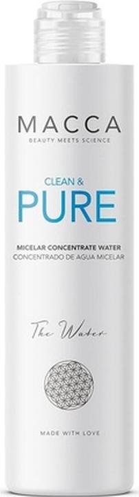 Image du produit Macca Cosmetics Clean & Pure - Micellar Concentrate Water - Gel nettoyant micellaire pour une peau douce (Lingettes nettoyantes pour le visage, 200 ml)