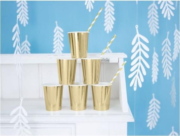 Produktbild Partydeco Cups, gold, 220ml (1 pkt / 6 pc.) (6 Stück)
