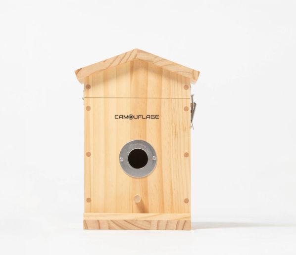 Actual product image WildcameraXL Camouflage bird house EZ Nesteye, Basic colour: Brown, Species: Bird