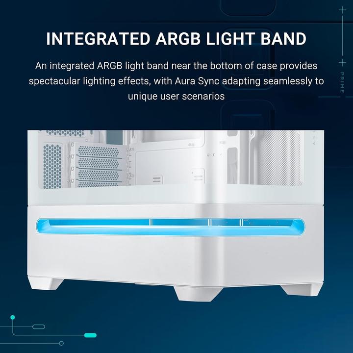 Produktbild ASUS Prime Ap202 Tg Argb White (Mini-ITX, mATX)