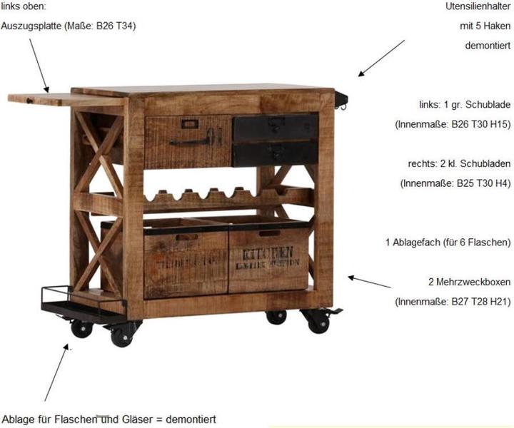 Actual product image Gutmann Warehouse serving trolley