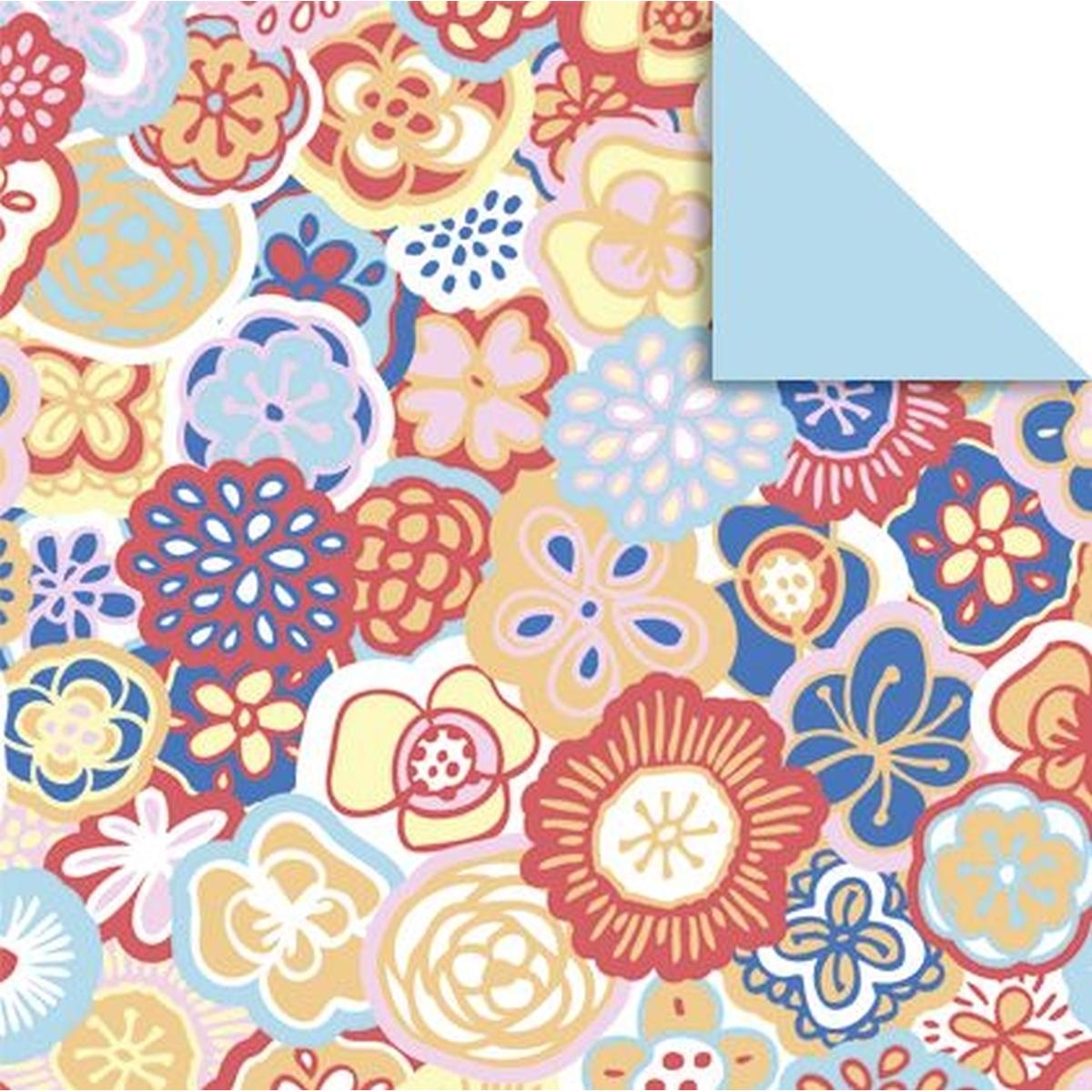 Ursus, Bastelpapier, Faltblätter Florentine Flower Power 80g/qm 15x15cm VE=65 Blatt Motiv 02 (80 g/m², 1 x)