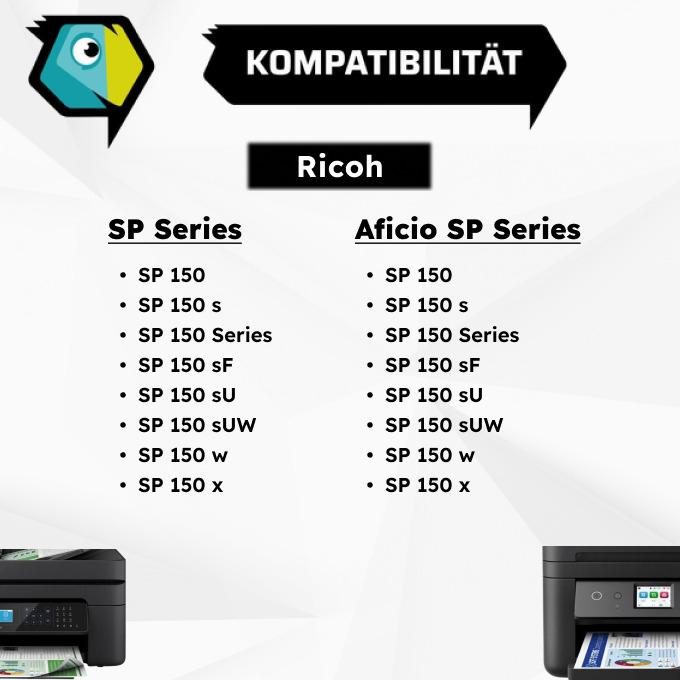 Thumbnail - Inkadoo, Toner, Toner kompatibel zu Ricoh 408010 / TYPE150HC Toner, schwarz Schwarz (BK)