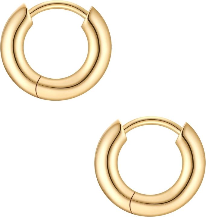 Actual product image Glanzstücke München Creolen Sterling Silber gelbgold - 38222 (Sterling Silver)