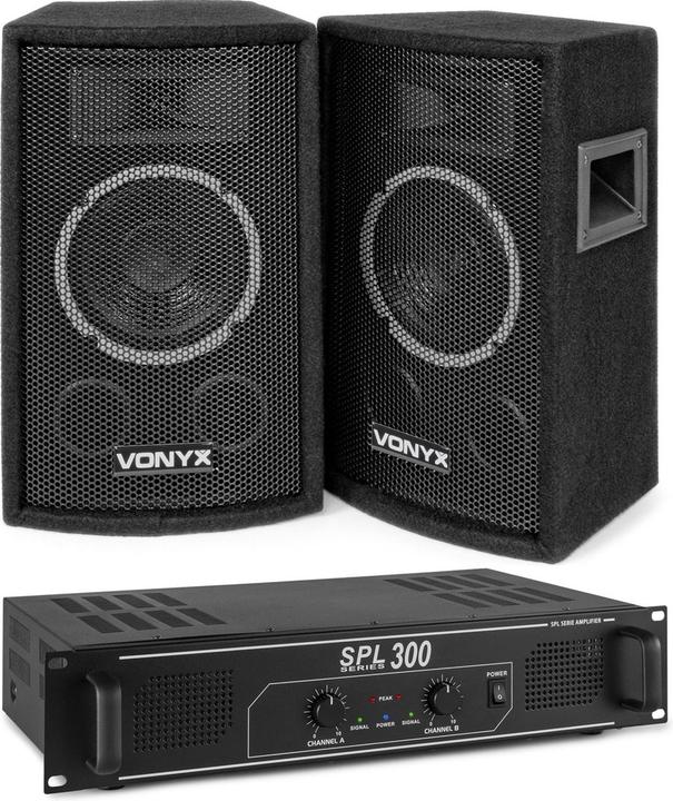Image du produit Vonyx geluidsinstallatie met 2x 6 inch woofers - 2-weg speakers en versterker - 500W (Passif)