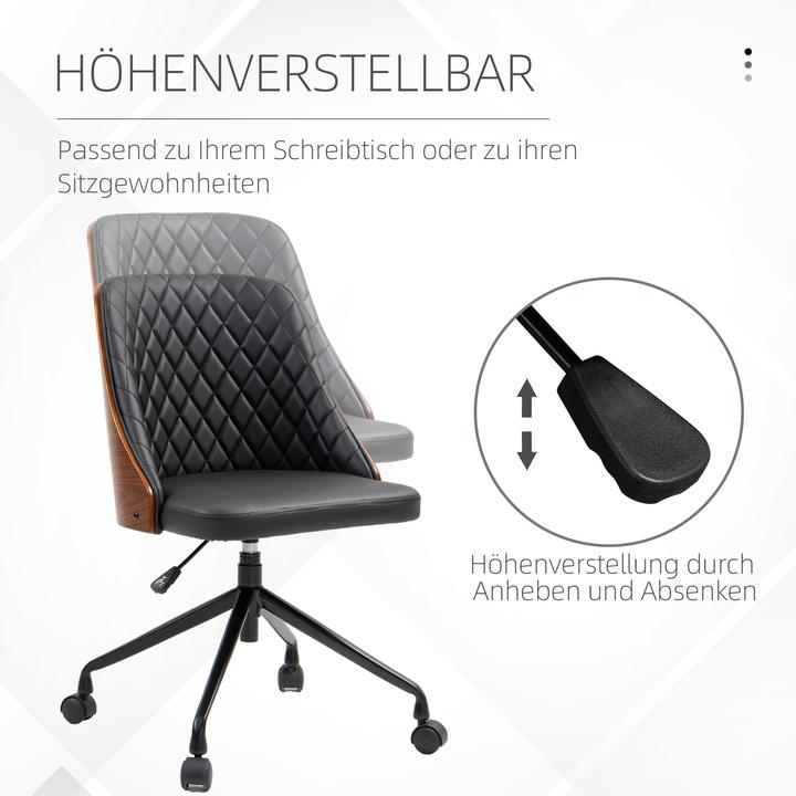 Actual product image Vinsetto Office chair with wooden backrest (48 - 54 cm)