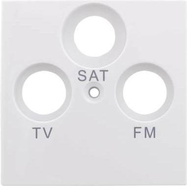 Actual product image REV Cover for TV, radio and SAT socket outlet Studio White 0208640106