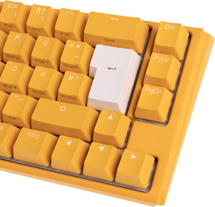 Actual product image Ducky One 3 Yellow SF gaming keyboard, RGB LED - MX blue (DE, Cable)