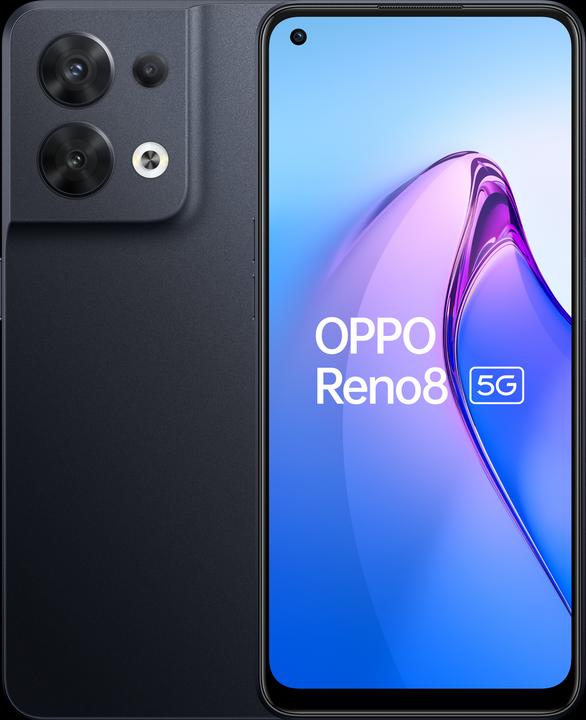 Image du produit OPPO Reno 8 (256 Go, Shimmer Black, 6.43", Double SIM, 50 Mpx, 5G)