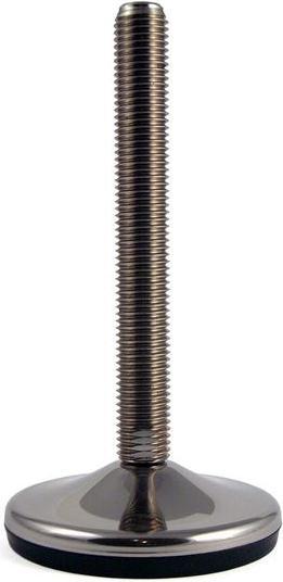Immagine prodotto RS PRO Piede regolabile M24 fino a 1500kg x 250mm, inclinabile fino a 10° / gomma acciaio inox, Ø 100mm x