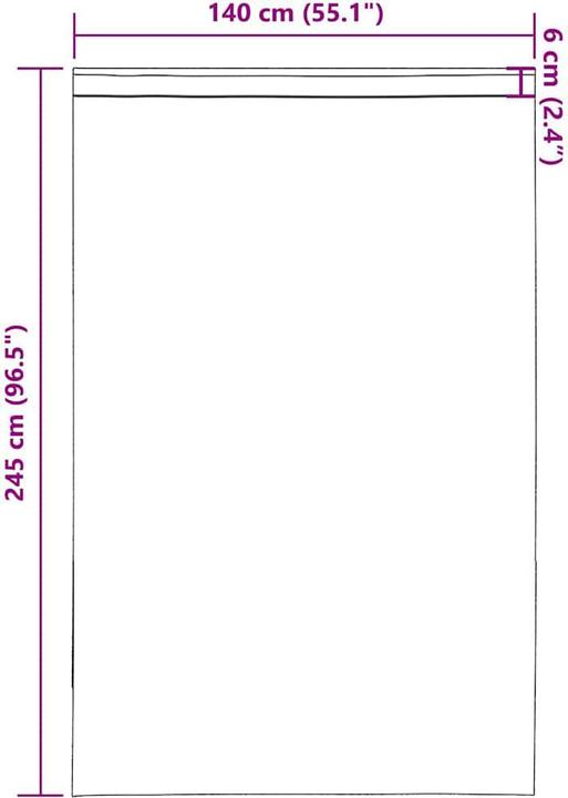 Actual product image vidaXL Voile Vorhang (140 x 245 cm)