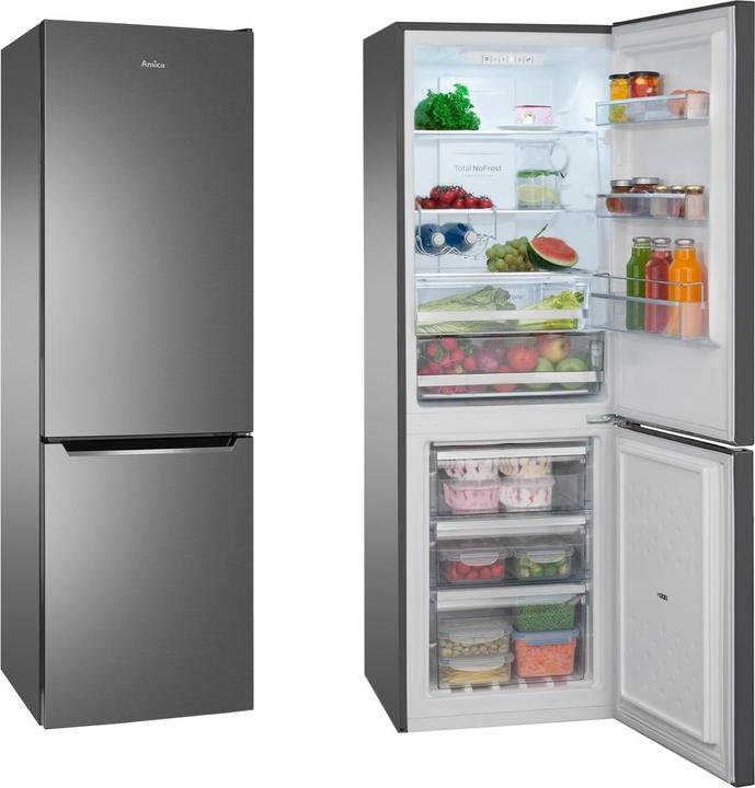 Image du produit Amica Combiné réfrigérateur-congélateur KGCN 387 110 S l x h x p 54 x 170 x 57.6 cm partie (231 l)