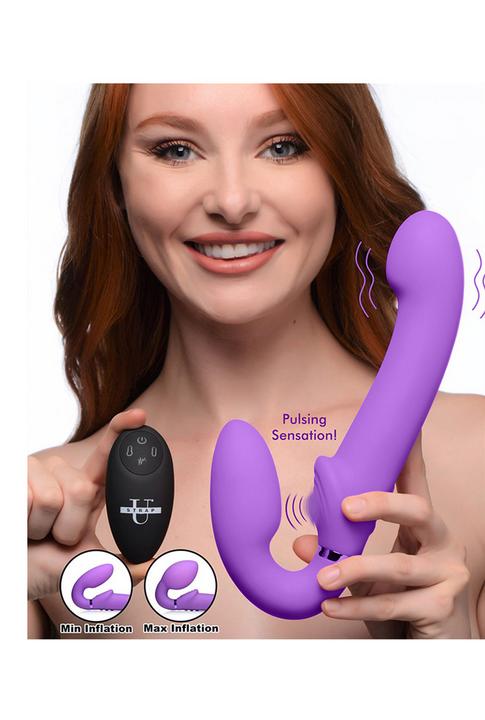 Productafbeelding XR Brands GPulse Vibrierender halterloser Strapon Lila