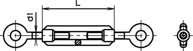 Actual product image BestaPac Spannschloss verzinkt M5x70