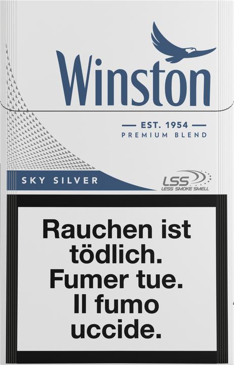 Actual product image Winston Sky Silver Box (10 pcs.)