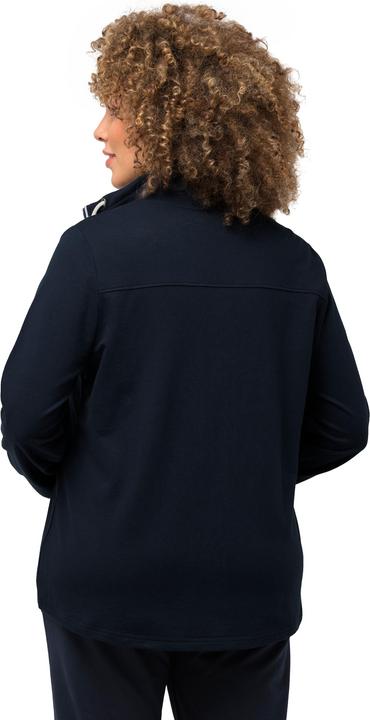 Image du produit Ulla Popken Veste en molleton, col montant et poche kangourou, coupe plus longue à l'arrière (50, 52)