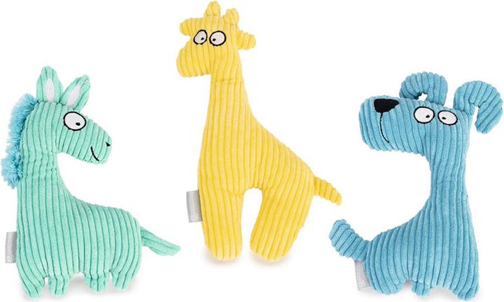 Image du produit Beeztees jouet strié pour chien cheval, girafe et chien (Jouet à mâcher pour chien)