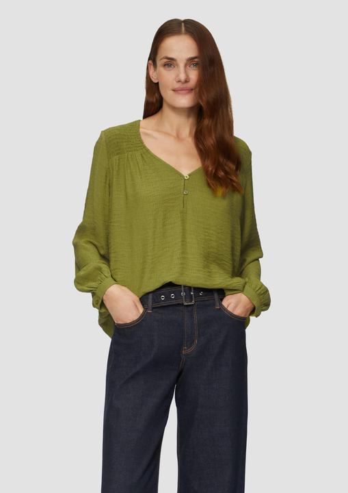 Image du produit S.Oliver Bluse Strukturierte Bluse aus Viskosemix mit Smok Details (38)