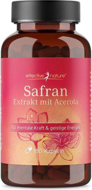 Produktbild Effective Nature Safran Extrakt mit Acerola (180 Stück, Kapseln, 180 g)