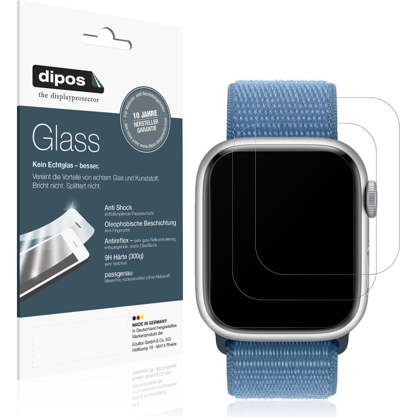 Dipos Displayschutz Anti-Shock, Smartwatch Schutzfolie, Transparent